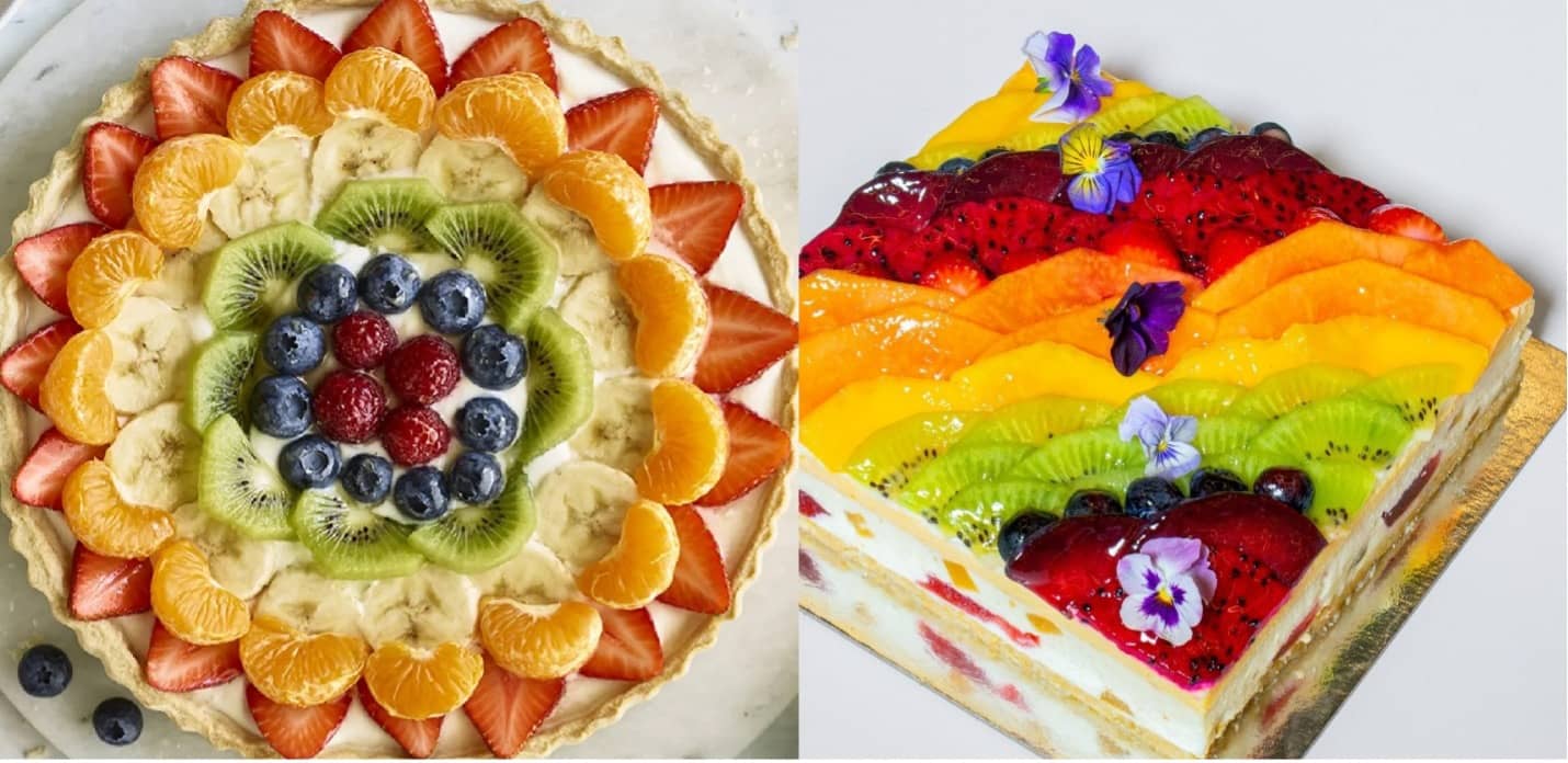 مدل‌های تزیین کیک با میوه 