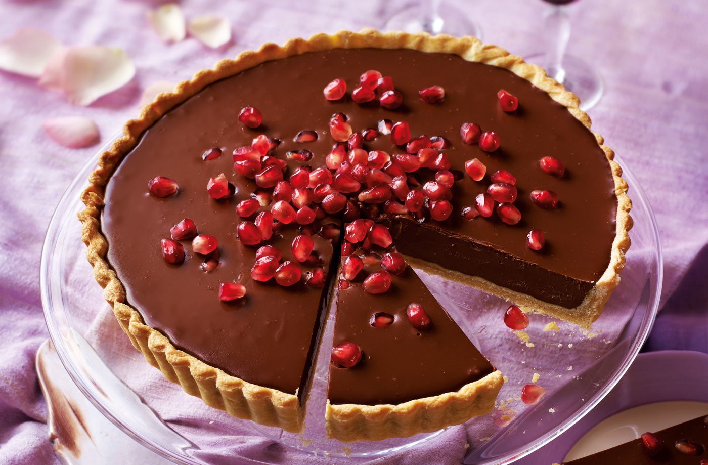 تارت انار با بیسکویت و ژله