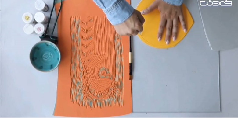 آماده سازی مواد لازم تکنیک لینو