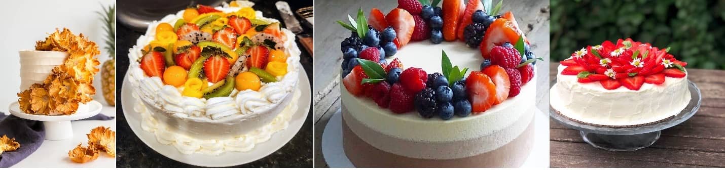 تزیین کیک با میوه 