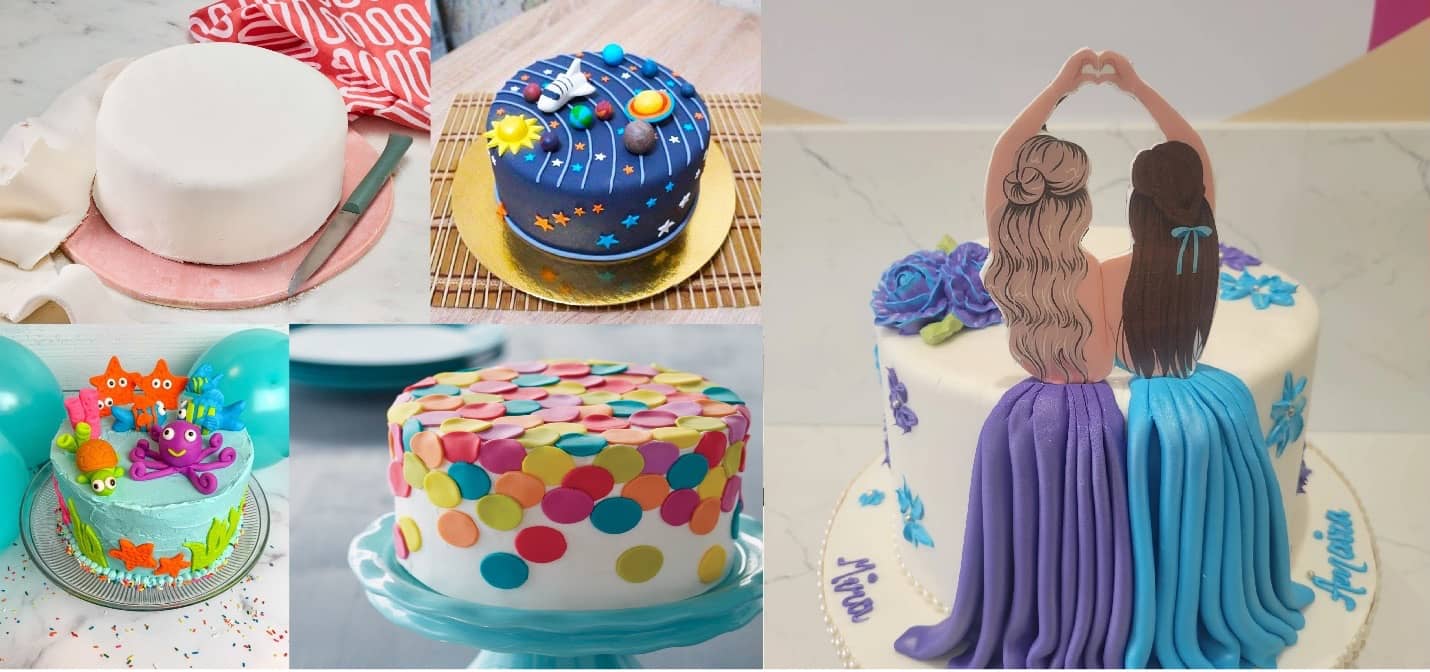 تزیین کیک با فوندانت 