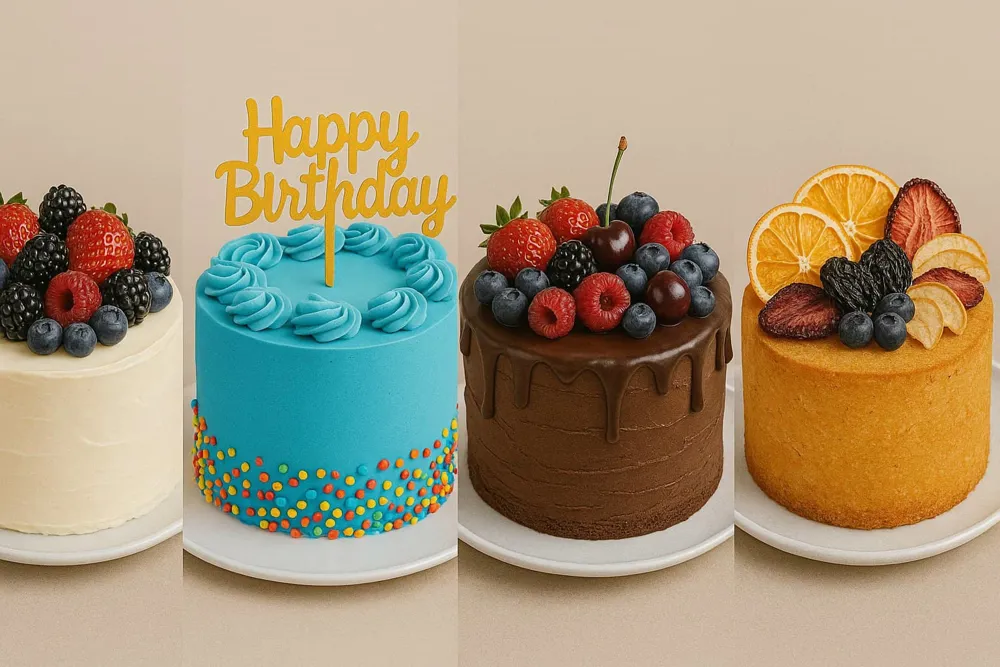 تزیین مدلهای کیک با میوه تازه و خشک